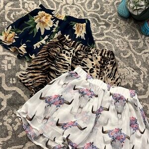 Show Me Your MuMu High Waist Shorts - Floral, Animal Print, Skull